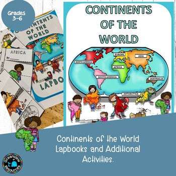 7 Continents of the World- Lapbooks and activities