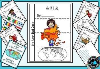7 Continents of the World- Lapbooks and activities
