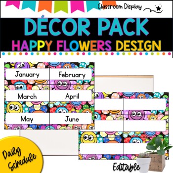 DECOR PACK l Classroom Labels + Signs Pack | HAPPY FLOWERS DESIGN