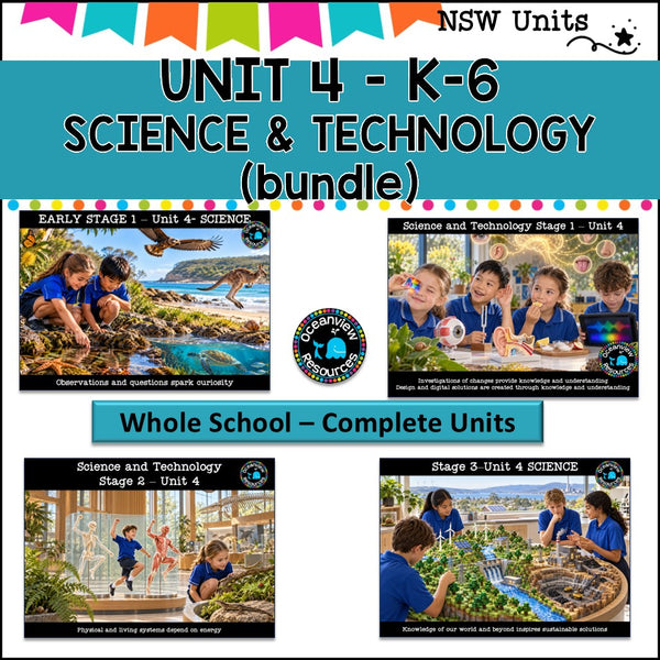 UNIT 4 SCIENCE BUNDLE - ES1, Stage 1, Stage 2 & Stage 3 NSW aligned complete units