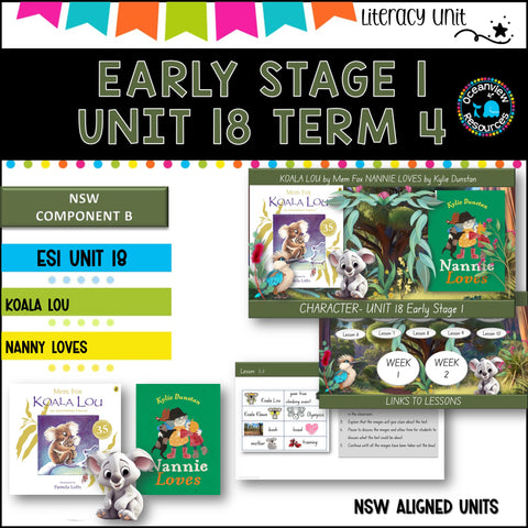 KOALA LOU, NANNIE LOVES Unit 18, unit ES1 Term 4, NSW DET Component B