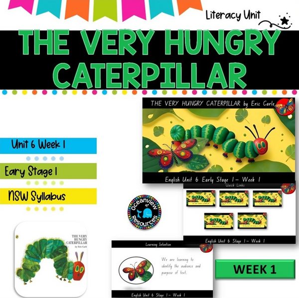 THE VERY HUNGRY CATERPILLAR-NSW ES1 Unit 6 - component B WEEK 1 English- TERM 2