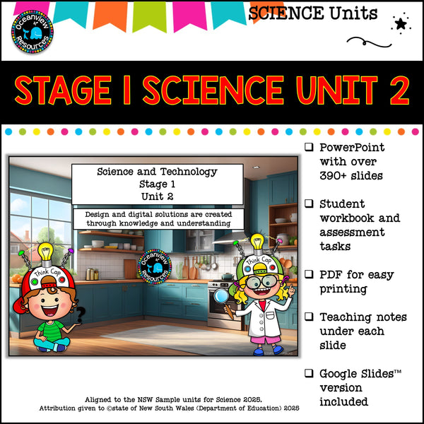 STAGE 1 UNIT 2 NSW aligned Science Design and Digital solutions yr 1 and 2