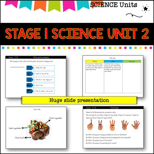 STAGE 1 UNIT 2 NSW aligned Science Design and Digital solutions yr 1 and 2