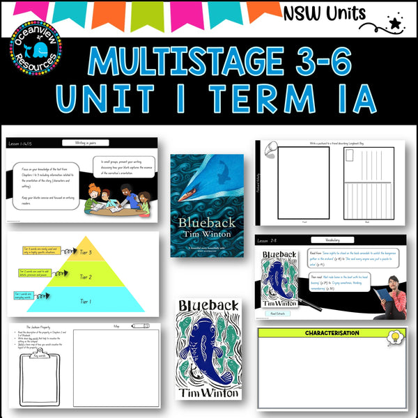 Multigrade 3-6 NSW DET Unit 1 BLUEBACK by Tim Winton Component B Term 1A