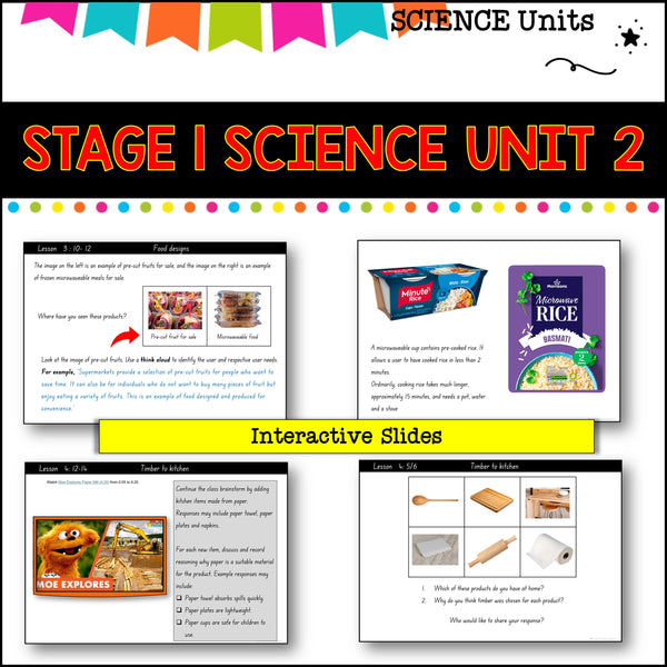 STAGE 1 UNIT 2 NSW aligned Science Design and Digital solutions yr 1 and 2