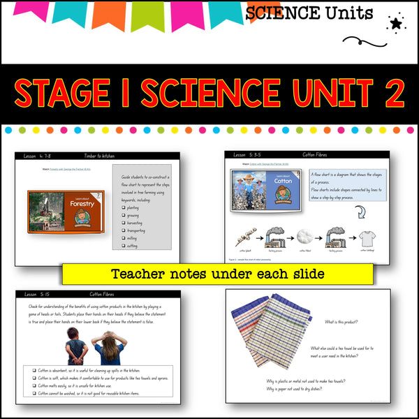 STAGE 1 UNIT 2 NSW aligned Science Design and Digital solutions yr 1 and 2