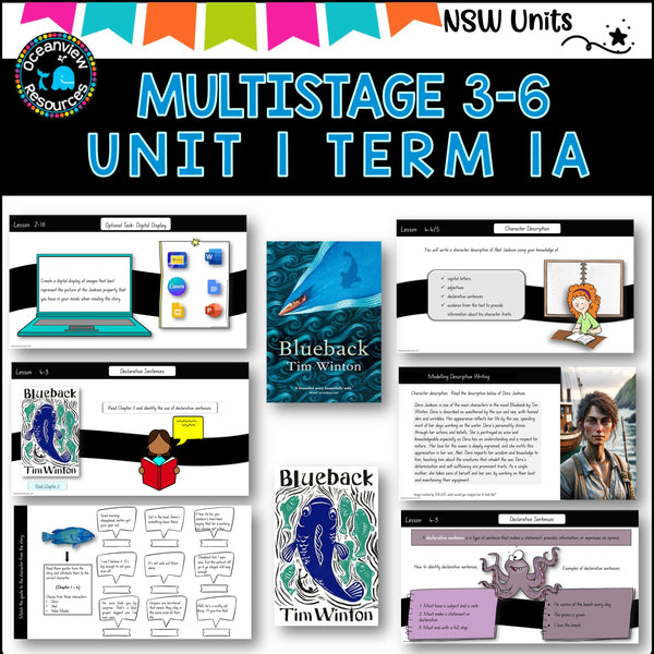 Multigrade 3-6 NSW DET Unit 1 BLUEBACK by Tim Winton Component B Term 1A