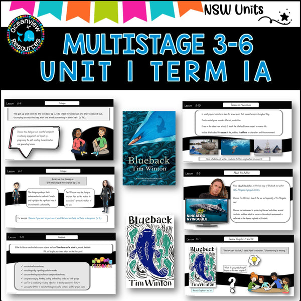 Multigrade 3-6 NSW DET Unit 1 BLUEBACK by Tim Winton Component B Term 1A