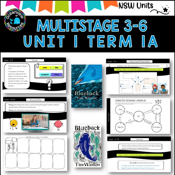 Multigrade 3-6 NSW DET Unit 1 BLUEBACK by Tim Winton Component B Term 1A