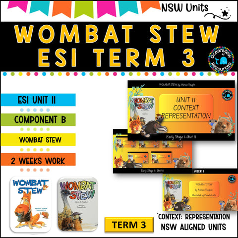 WOMBAT STEW Unit 11, 2 week unit ES1 Term 3, NSW DET mentor text