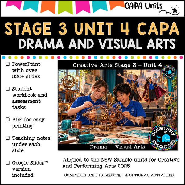 STAGE 3 UNIT 4 NSW DET aligned CAPA Complete Unit- visual arts and drama
