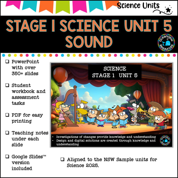 STAGE 1 UNIT 5 NSW aligned Science How sound is transmitted yrs 1 and 2
