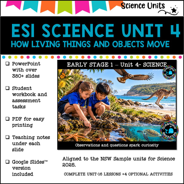 ES1 UNIT 4 NSW DET Science complete unit-HOW LIVING THINGS AND OBJECTS MOVE