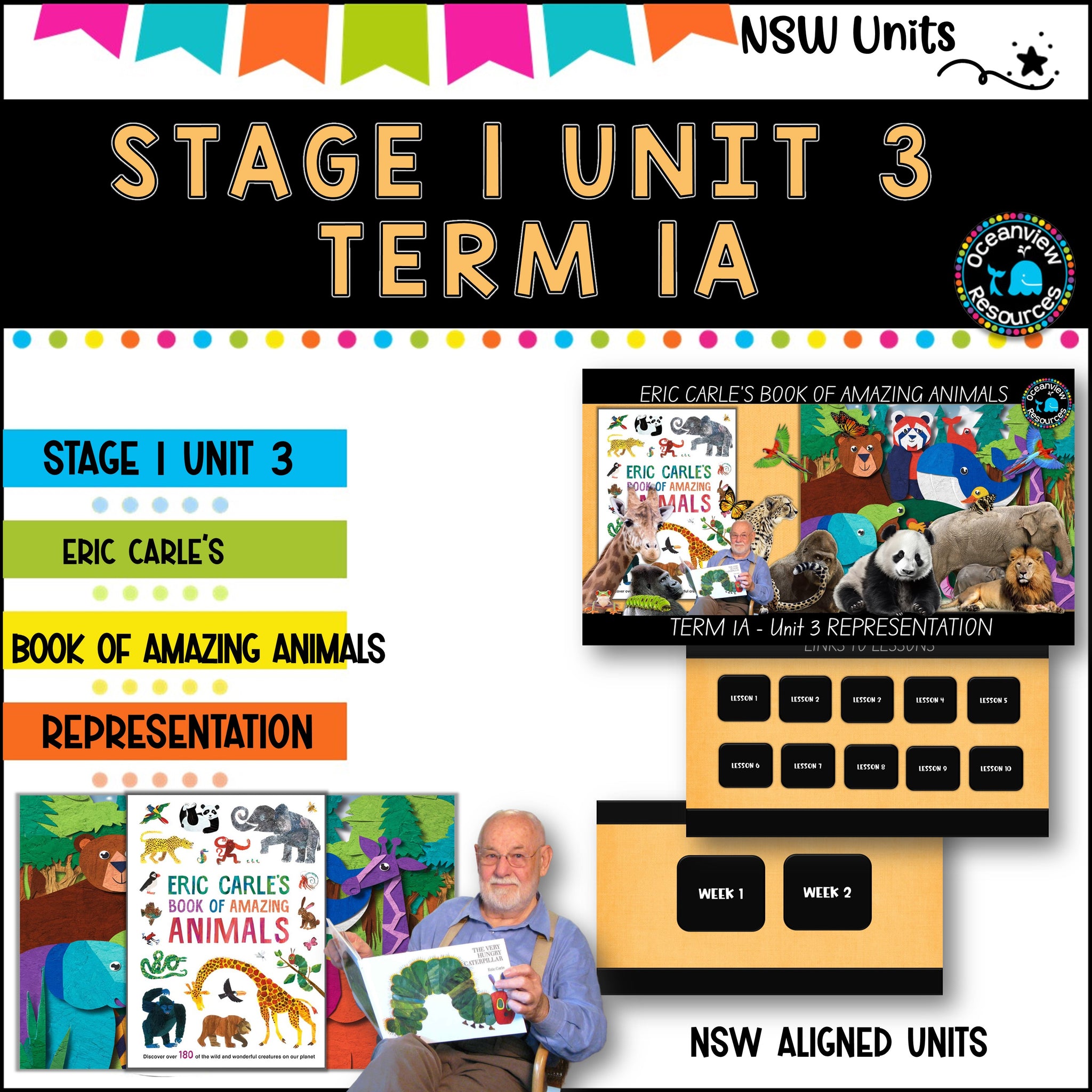 NSW DET Stage 1 English Unit 3 Eric Carle's Amazing Animals  Comp B TERM 1A