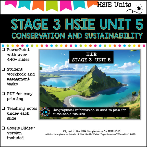 STAGE 3 UNIT 5 NSW DET HSIE Complete unit-Conservation and Sustainability