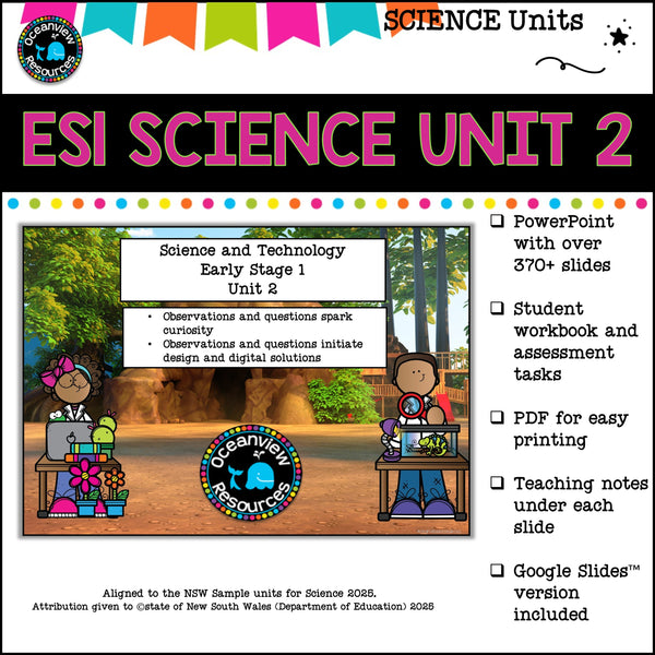ES1 UNIT 2 NSW DET aligned unit-Observations and questions-Digital solutions