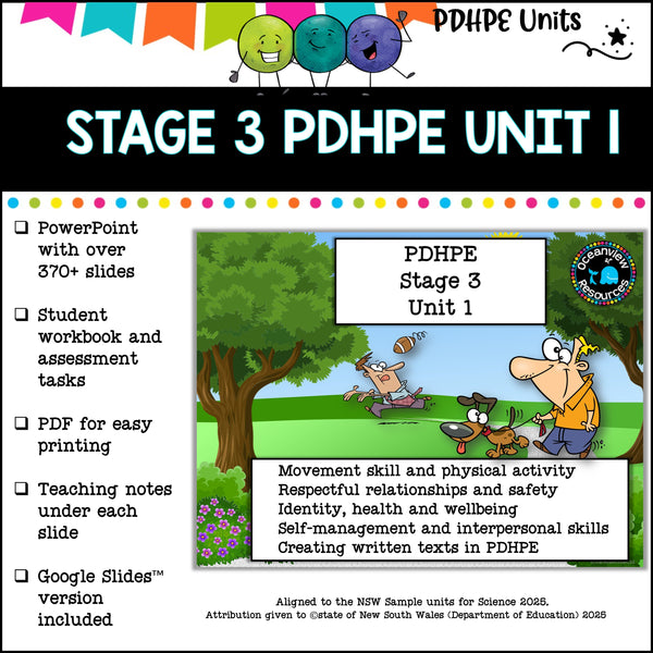 STAGE 3 UNIT 1 NSW PDHPE movement ,physical skills, interpersonal skills, Positive relationships