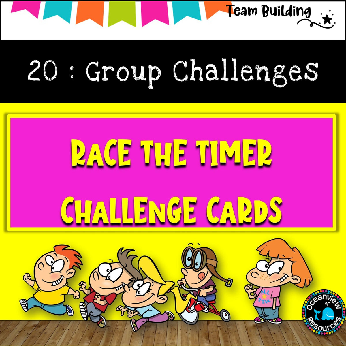 20 team building Challenge Cards – fun, brain breaks, cooperation