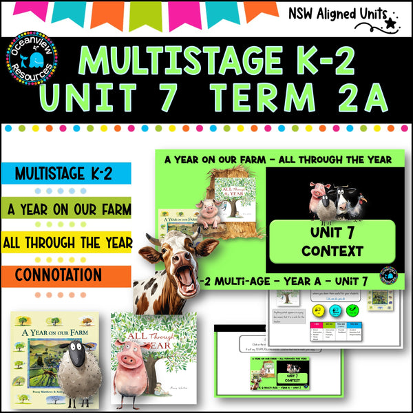 "A YEAR ON THE FARM" NSW Multi Stage K-2 Unit 7 component B ENGLISH TERM 2A (Copy)