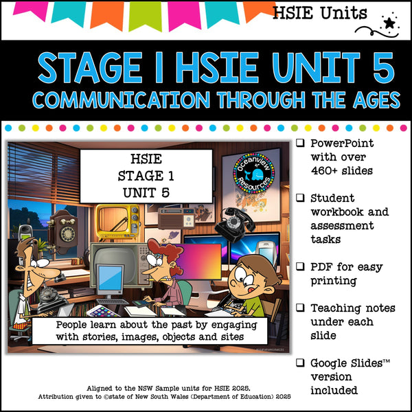 STAGE 1 UNIT 5 NSW DET HSIE unit History of Communication yrs 1-2