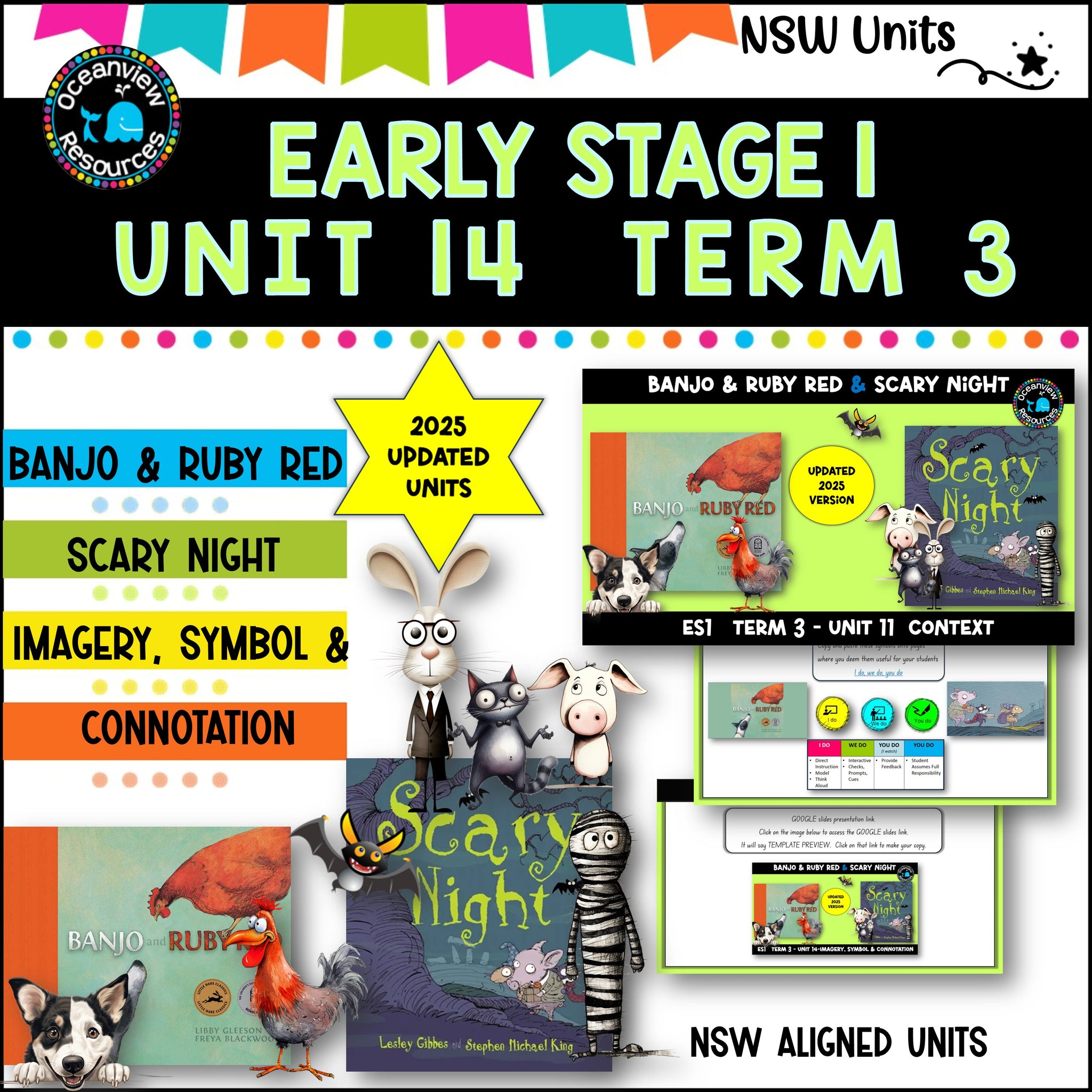 RUBY RED, SCARY NIGHT Unit 14, 2 week unit ES1 Term 3, NSW DET mentor text