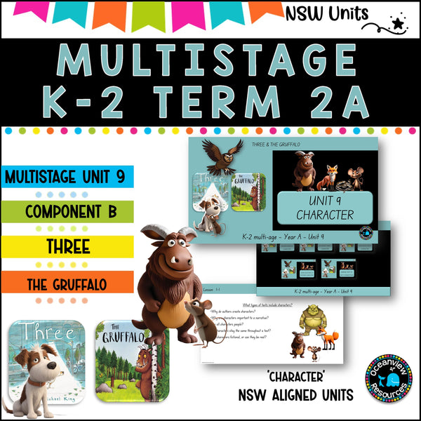 "THREE, THE GRUFFALO" NSW Multi Stage K-2 Unit 9component B ENGLISH TERM 2A