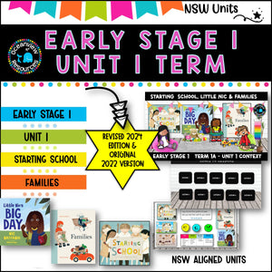 ES1 UNIT 1 (2024 update) STARTING SCHOOL, FAMILIES Component B NSW DET unit