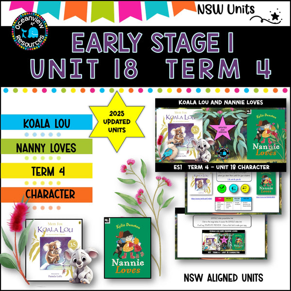 2025 Updated KOALA LOU, NANNIE LOVES Unit 18, unit ES1 Term 4, NSW DET Component B