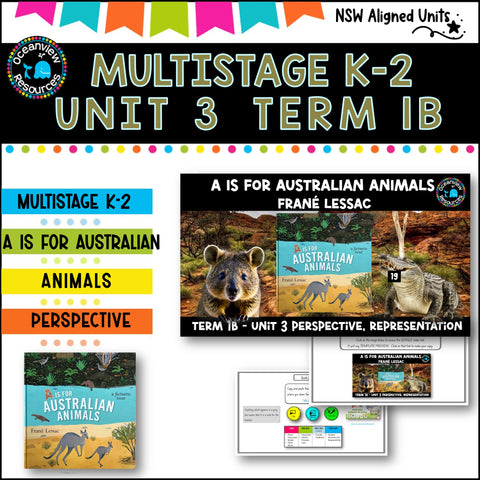 A IS FOR AUSTRALIAN ANIMALS Multi-age K-2 Unit 3 comp B TERM 1B NSW DET