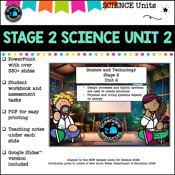 STAGE 2 UNIT 2 NSW aligned Science Design and Digital solutions yr 3 and 4