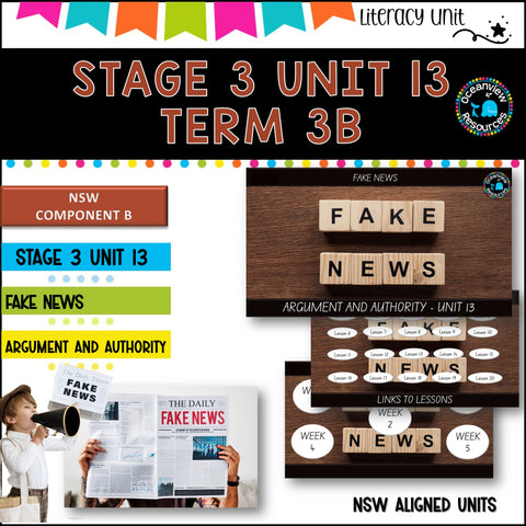 FAKE NEWS -NSW DET Stage 3 Unit 13 Term 3B Year B Component B NSW DET /NESA