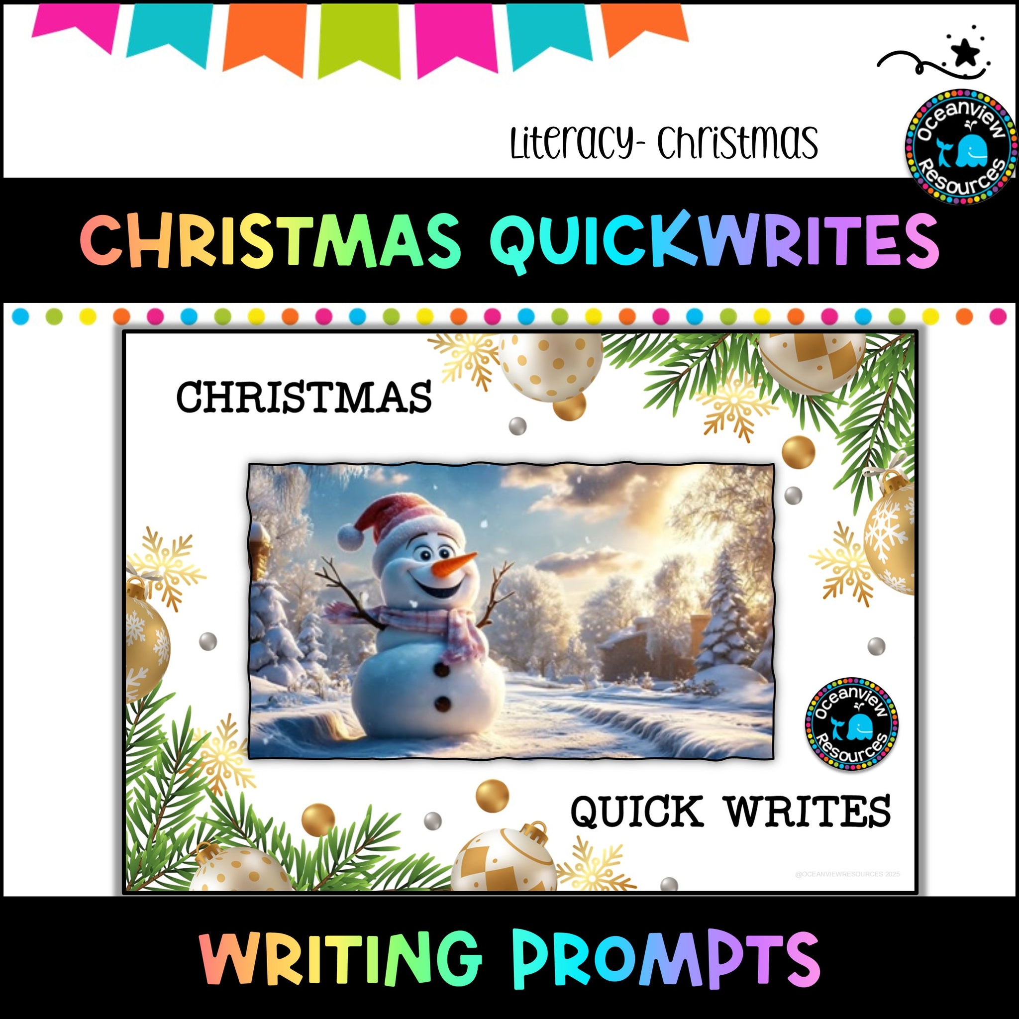 Christmas Quick-Write Paragraph Prompts – Writing Fluency Activity