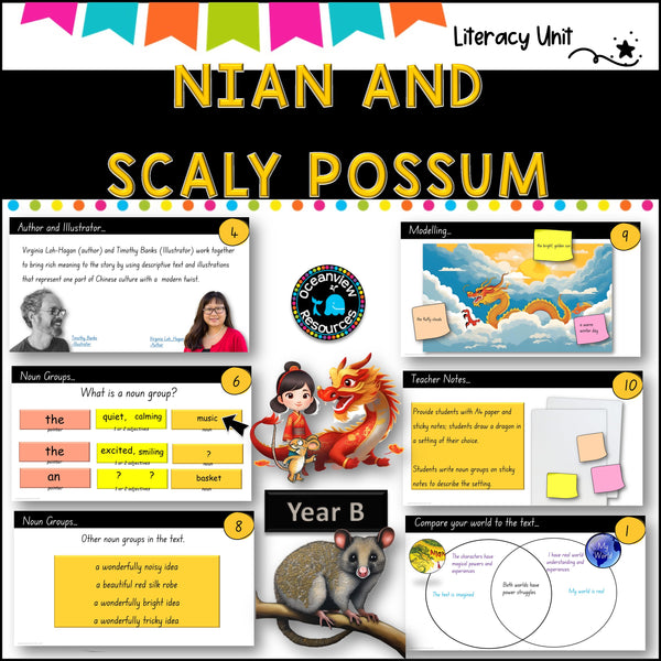 ENGLISH St 1 Unit 26- NSW (YR B) NIAN THE CHINESE DRAGON and SCALY POSSUM