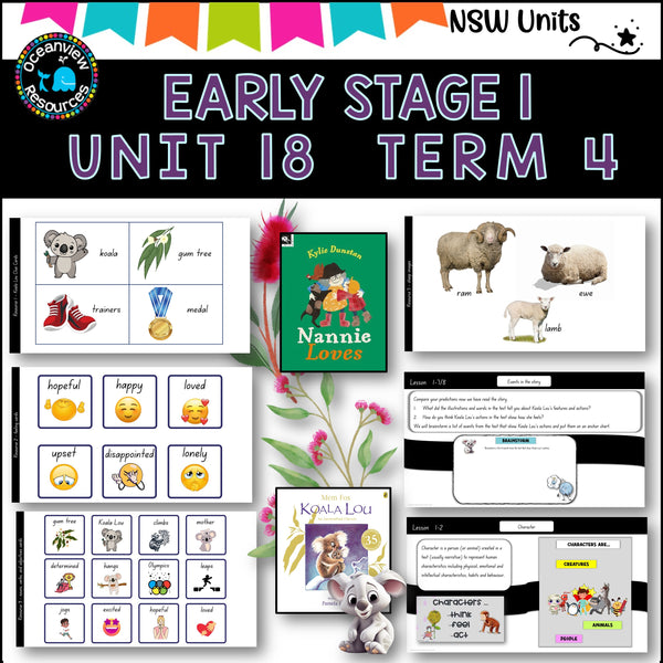 2025 Updated KOALA LOU, NANNIE LOVES Unit 18, unit ES1 Term 4, NSW DET Component B