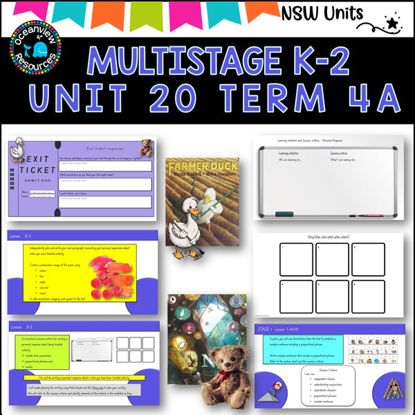 NOP and FARMER DUCK Multi-Stage K-2 Unit 20 component B ENGLISH TERM 4A NSW DET