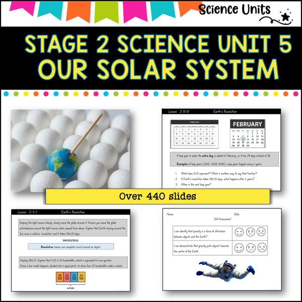 STAGE 2 UNIT 5 NSW Science, Our solar system: Aligned with 2025 curriculum Year 3-4