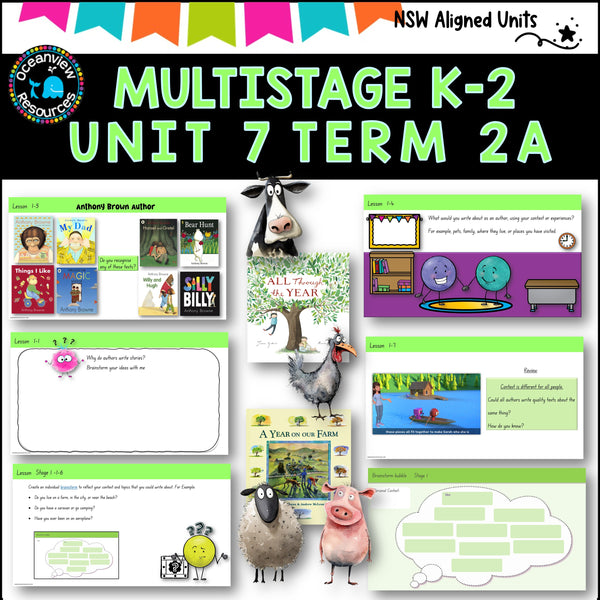 "A YEAR ON THE FARM" NSW Multi Stage K-2 Unit 7 component B ENGLISH TERM 2A (Copy)