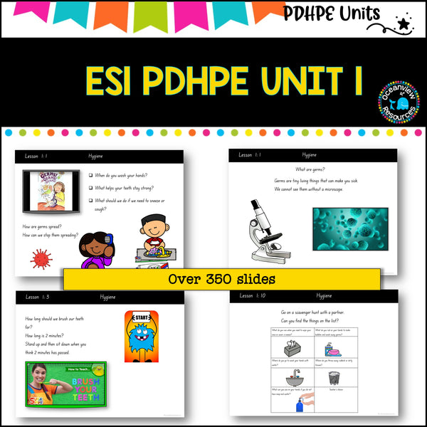 Share  ES 1 (kinder) UNIT 1 NSW PDHPE - Movement, Health, Relationships, Safety, wellbeing. identity, physical activity