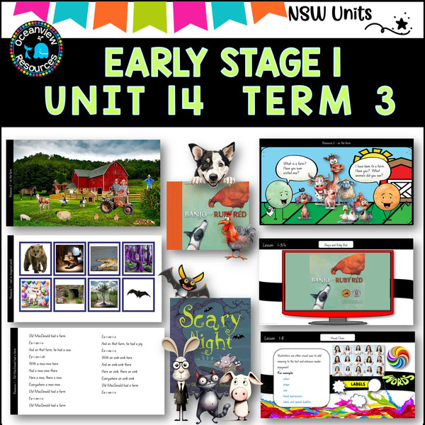 RUBY RED, SCARY NIGHT Unit 14, 2 week unit ES1 Term 3, NSW DET mentor text