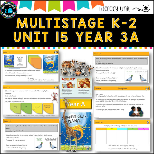 GIRAFFES CAN'T DANCE NSW MultiStage K-2 Unit 15 comp B ENGLISH TERM 3A