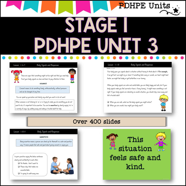 STAGE 1 UNIT 3 NSW Aligned 2025 PDHPE COMPLETE Unit