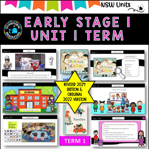 ES1 UNIT 1 (2024 update) STARTING SCHOOL, FAMILIES Component B NSW DET unit