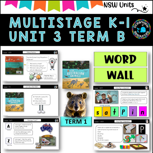 A IS FOR AUSTRALIAN ANIMALS Multi-age K-2 Unit 3 comp B TERM 1B NSW DET