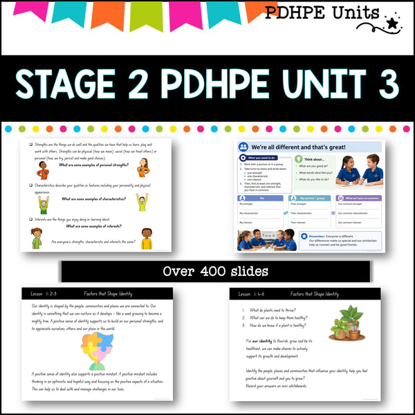 STAGE 2 UNIT 3 NSW Aligned 2025 PDHPE Complete Unit-identity, safety, PE skills
