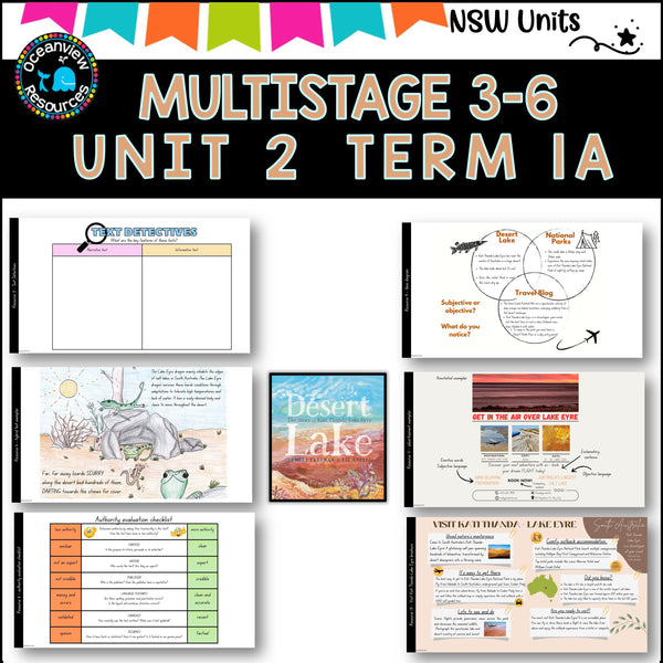 Multigrade 3-6 NSW DET Unit 2 DESERT LAKE By Pamela Freeman Component B Term 1A