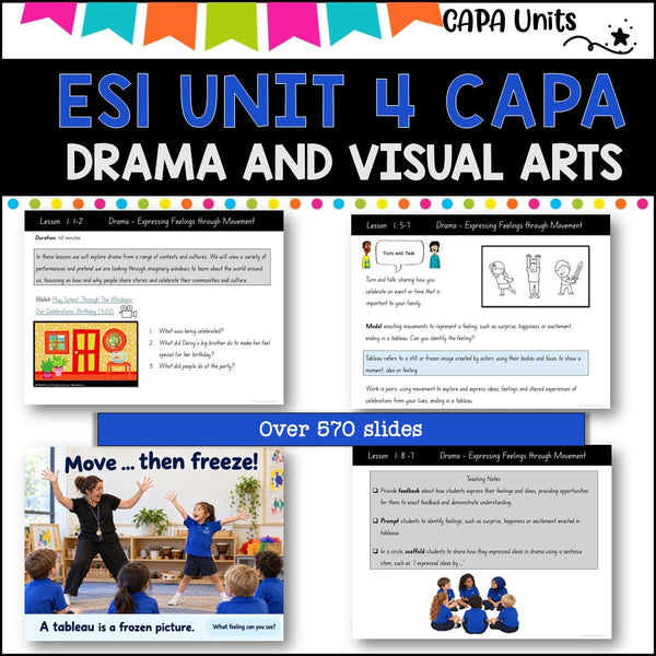 ES1 UNIT 4 NSW DET aligned CAPA Complete Unit- visual arts and drama