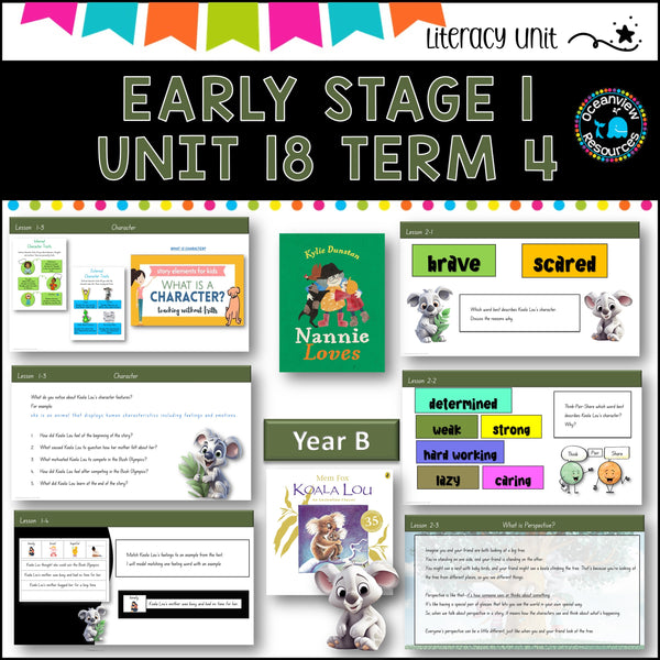 KOALA LOU, NANNIE LOVES Unit 18, unit ES1 Term 4, NSW DET Component B