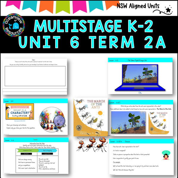 "MARCH OF THE ANTS" NSW Multi Stage K-2 Unit 6 component B ENGLISH TERM 2A