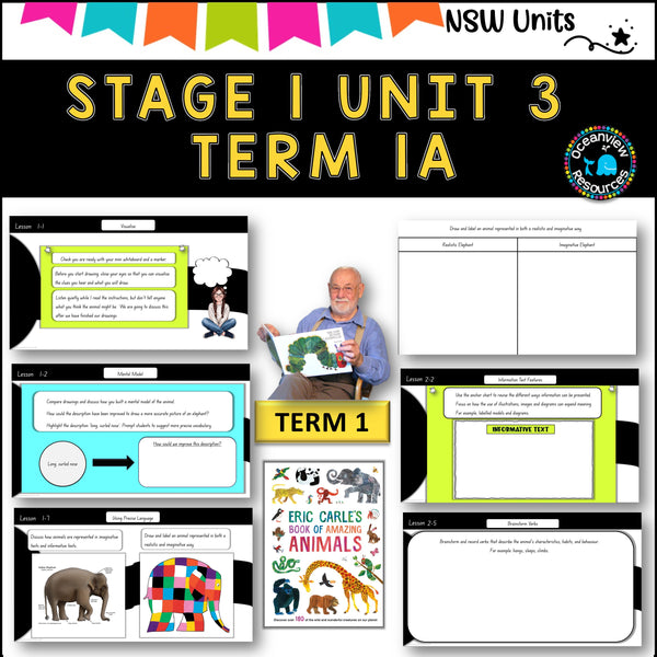 NSW DET Stage 1 English Unit 3 Eric Carle's Amazing Animals  Comp B TERM 1A